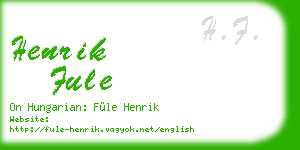 henrik fule business card